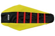 DeCal Works Yellow Black Red Gripper Ribbed Seat Covers for Suzuki: RMZ250 (2010-2018)