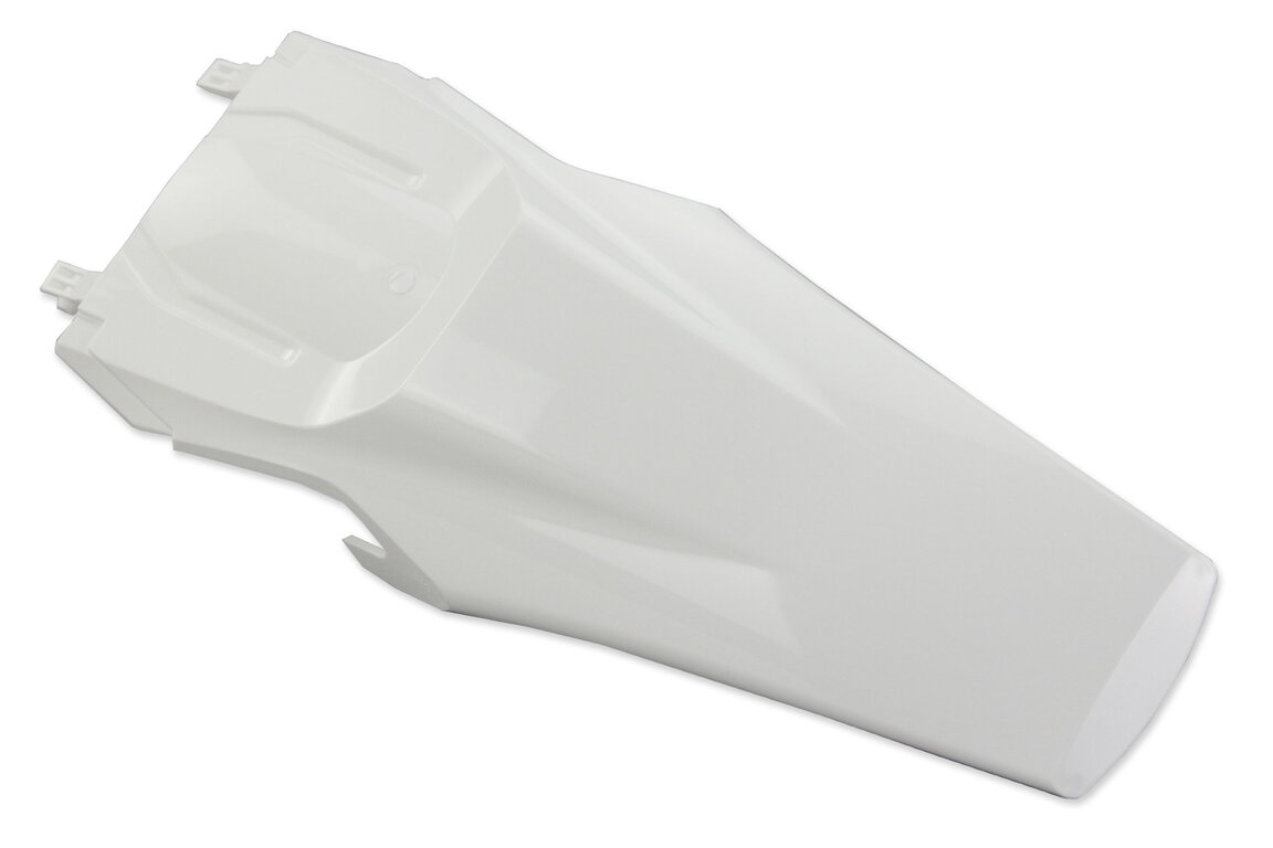 Polisport Ceramic White Rear Fender for Husqvarna: FC250 (2019-2022), FC350 (2019-2022), FC450 (2019-2022), FC450 Rockstar Edition (2018-2021), FE250 (2022-2023), FE350 (2020-2023), FE350s (2020, 2022-2023), FE450 (2020-2023), FE501 (2020-2023), FE501s (2020-2023), FS450 (2019-2...and more