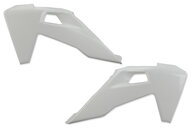 Polisport Ceramic White Radiator Shroud Set for Husqvarna: FC250 (2019-2022), FC350 (2019-2022), FC450 (2019-2022), FC450 Rockstar Edition (2018-2021), FE250 (2022-2023), FE350 (2020-2023), FE350s (2020, 2022-2023), FE450 (2020-2023), FE501 (2020-2023), FE501s (2020-2023), FS450 (2019-2...and more