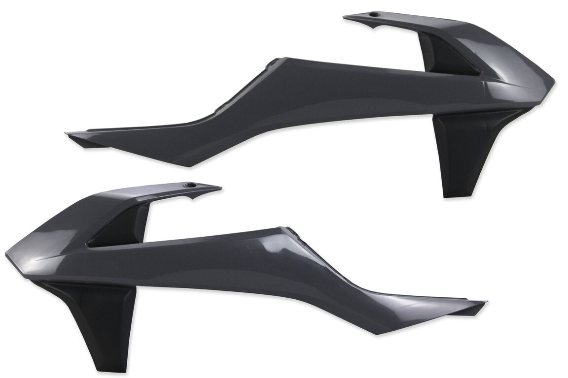 Polisport Nardo Grey Radiator Shroud Set for KTM: EXC250F (2017-2019), EXC300 (2017-2019), EXC350F (2017-2019), EXC450F (2017-2019), EXC500F (2017-2019), SX125 (2016-2018), SX150 (2016-2018), SX250 (2017-2018), SXF250 (2016-2018), SXF250FE (2015-2017), SXF350 (2016-2018), SXF450 (201...and more