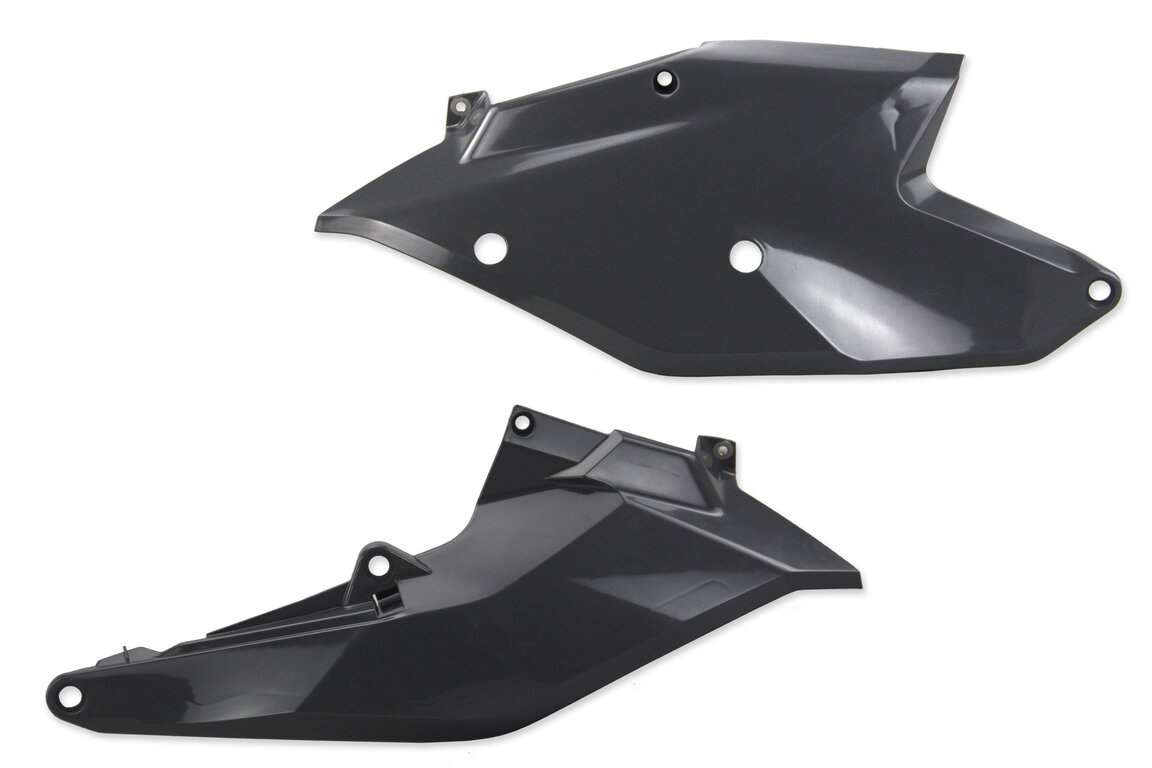 Polisport Nardo Grey Side Number Plates for KTM: EXC250F (2017-2019), EXC300 (2017-2019), EXC350F (2017-2019), EXC450F (2017-2019), EXC500F (2017-2019), SX125 (2016-2018), SX150 (2016-2018), SX250 (2017-2018), SXF250 (2016-2018), SXF250FE (2015-2017), SXF350 (2016-2018), SXF450 (201...and more