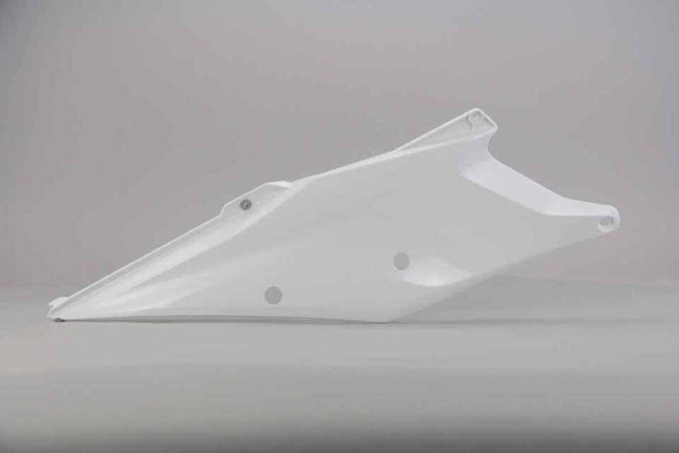 Right Ceramic White Side Number Plates 2020 KTM EXC125, 2021 KTM EXC125, 2020 KTM EXC150, 2021 KTM EXC150, 2022 KTM EXC150, 2023 KTM EXC150, 2020 KTM EXC250, 2021 KTM EXC250, 2022 KTM EXC250, 2023 KTM EXC250, 2020 KTM EXC250F, 2021 KTM EXC250F, 2022 KTM EXC250F, 2023 KTM EXC250...and more