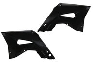Polisport Black Restyled Radiator Shroud Set for Honda: CR125R (2002-2007), CR250R (2002-2007)