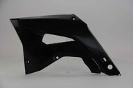 Left Side Polisport Black Restyled Radiator Shroud Set replacement plastics for 02-07 Honda CR125, CR250 dirt bikes.