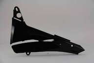 Left Side Polisport Black Restyled Airbox Covers replacement plastics for 02-07 Honda CR125, CR250 dirt bikes.