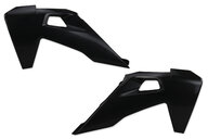 Polisport Black Radiator Shroud Set for Husqvarna: FC250 (2019-2022), FC350 (2019-2022), FC450 (2019-2022), FC450 Rockstar Edition (2018-2021), FE250 (2022-2023), FE350 (2020-2023), FE350s (2020, 2022-2023), FE450 (2020-2023), FE501 (2020-2023), FE501s (2020-2023), FS450 (2019-2...and more