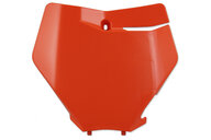 Polisport Orange Front Number Plate for KTM: SMR450 (2021-2022), SX125 (2019-2022), SX150 (2019-2022), SX250 (2019-2022), SXF250 (2019-2022), SXF350 (2019-2022), SXF450 (2019-2022), SXF450FE (2019-2021), XC125 (2021-2022), XC250 (2019), XC250 TPI (2020-2022), XC300 (2019), XC300...and more