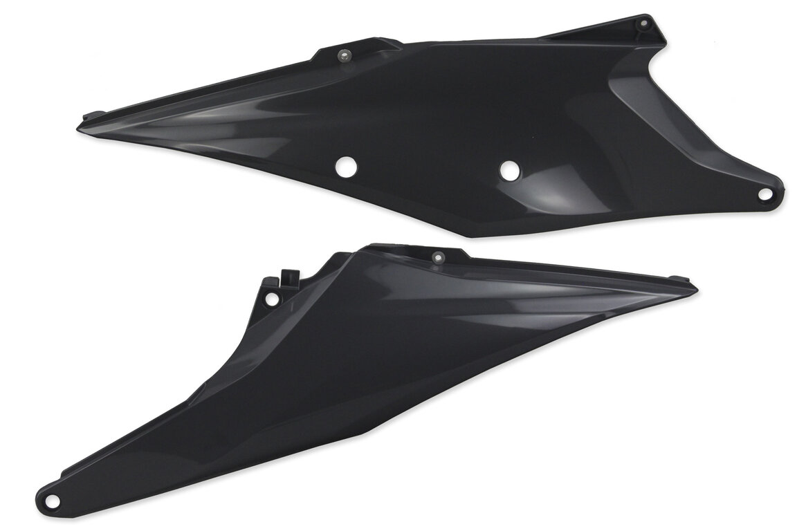 Polisport Nardo Grey Side Number Plates for KTM: EXC125 (2020-2021), EXC150 (2020-2023), EXC250 (2020-2023), EXC250F (2020-2023), EXC300 (2020-2023), EXC350F (2020-2023), EXC450F (2020-2023), EXC500F (2020-2023), SMR450 (2021-2022), SX125 (2019-2022), SX150 (2019-2022), SX250 (2019-...and more