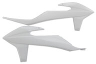 Polisport Ceramic White Radiator Shroud Set for KTM: EXC125 (2020-2021), EXC150 (2020-2023), EXC250 (2020-2023), EXC250F (2020-2023), EXC300 (2020-2023), EXC350F (2020-2023), EXC450F (2020-2023), EXC500F (2020-2023), SMR450 (2021-2022), SX125 (2019-2022), SX150 (2019-2022), SX250 (2019-...and more