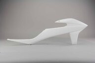 Right Side Polisport Ceramic White Radiator Shroud Set replacement plastics for 19-23 KTM EXC, EXCF, SMR, SX, SXF, XC, XCF, XCW dirt bikes.