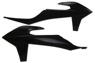 Polisport Black Radiator Shroud Set for KTM: EXC125 (2020-2021), EXC150 (2020-2023), EXC250 (2020-2023), EXC250F (2020-2023), EXC300 (2020-2023), EXC350F (2020-2023), EXC450F (2020-2023), EXC500F (2020-2023), SMR450 (2021-2022), SX125 (2019-2022), SX150 (2019-2022), SX250 (2019-...and more