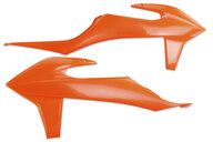 Polisport Orange Radiator Shroud Set for KTM: EXC125 (2020-2021), EXC150 (2020-2023), EXC250 (2020-2023), EXC250F (2020-2023), EXC300 (2020-2023), EXC350F (2020-2023), EXC450F (2020-2023), EXC500F (2020-2023), SMR450 (2021-2022), SX125 (2019-2022), SX150 (2019-2022), SX250 (2019-...and more