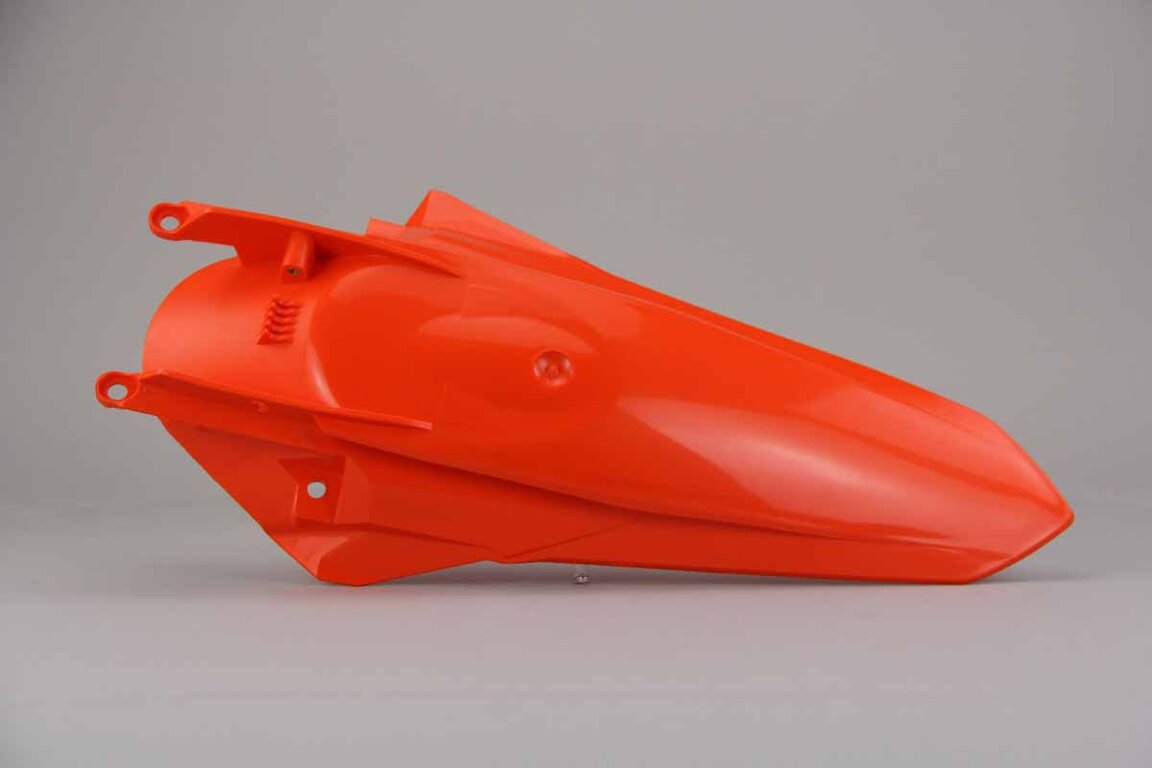 Acerbis Orange Rear Fender replacement plastics for 18-22 KTM SMR, SX, SXF, XC, XCF dirt bikes 360 view