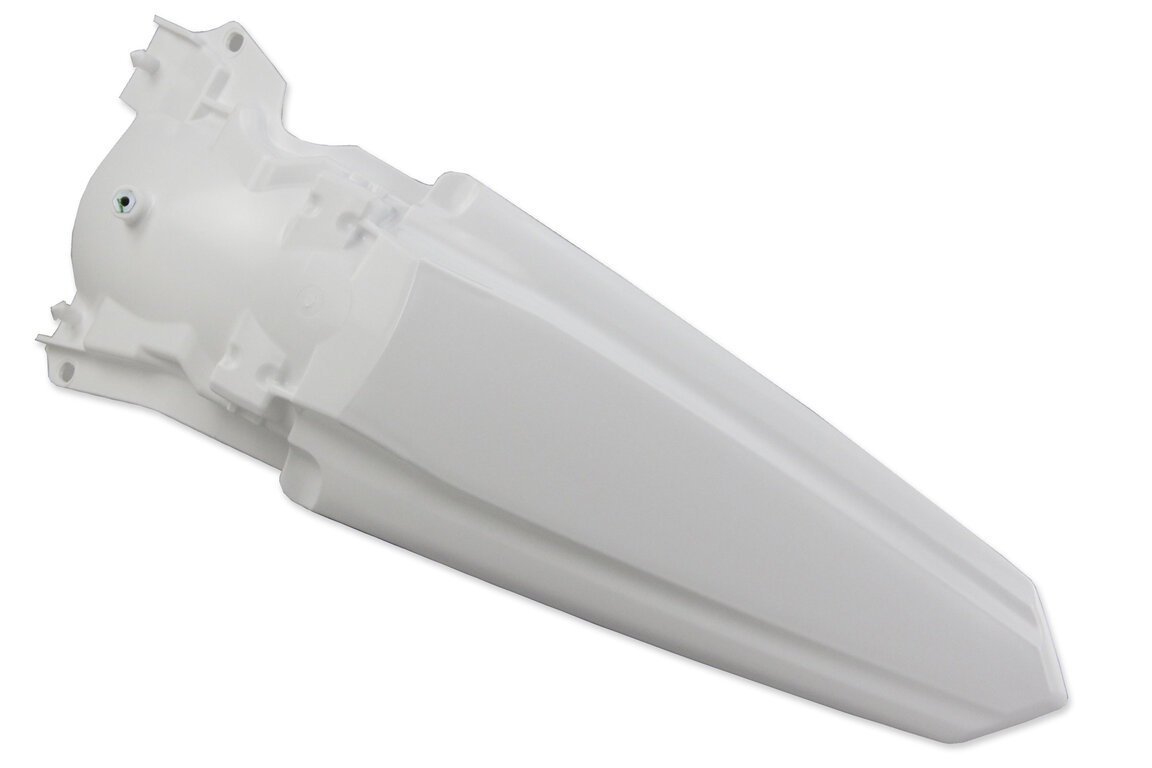 Acerbis White Rear Fender for Kawasaki: KX250F (2021-2024), KX250F 50th Anniversary Edition (2024), KX250X (2022-2024), KX250XC (2021), KX450F (2019-2023), KX450SR (2022-2023), KX450X (2022-2023), KX450XC (2021)