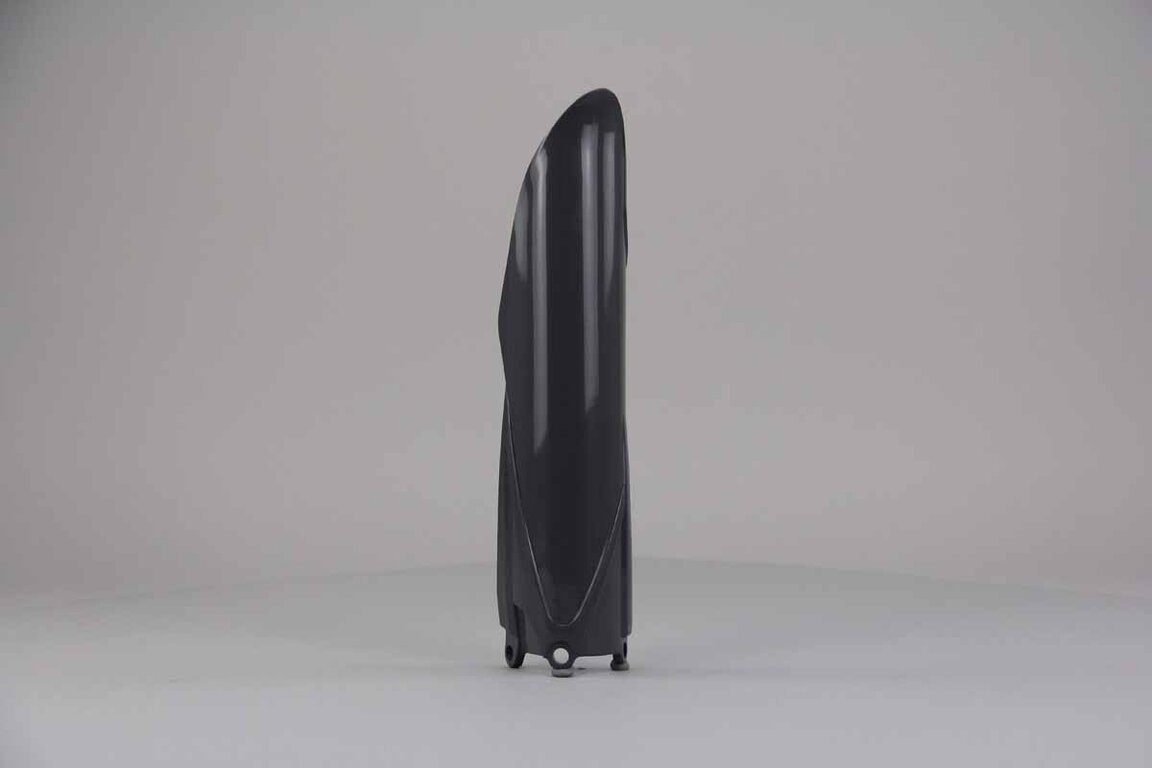 Right Side Polisport Nardo Grey Lower Fork Guards replacement plastics for 10-26 Yamaha YZ125, YZ250, YZ250F, YZ250FX, YZ450F, YZ450FX dirt bikes.