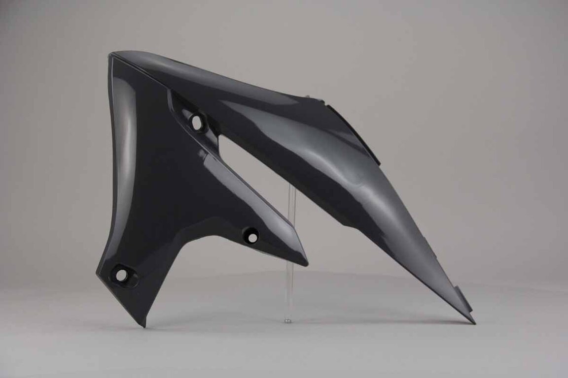 Left Side Polisport Nardo Grey Radiator Shroud Set replacement plastics for 18-24 Yamaha WRF, YZ250F, YZ250FX, YZ450F, YZ450FX dirt bikes.