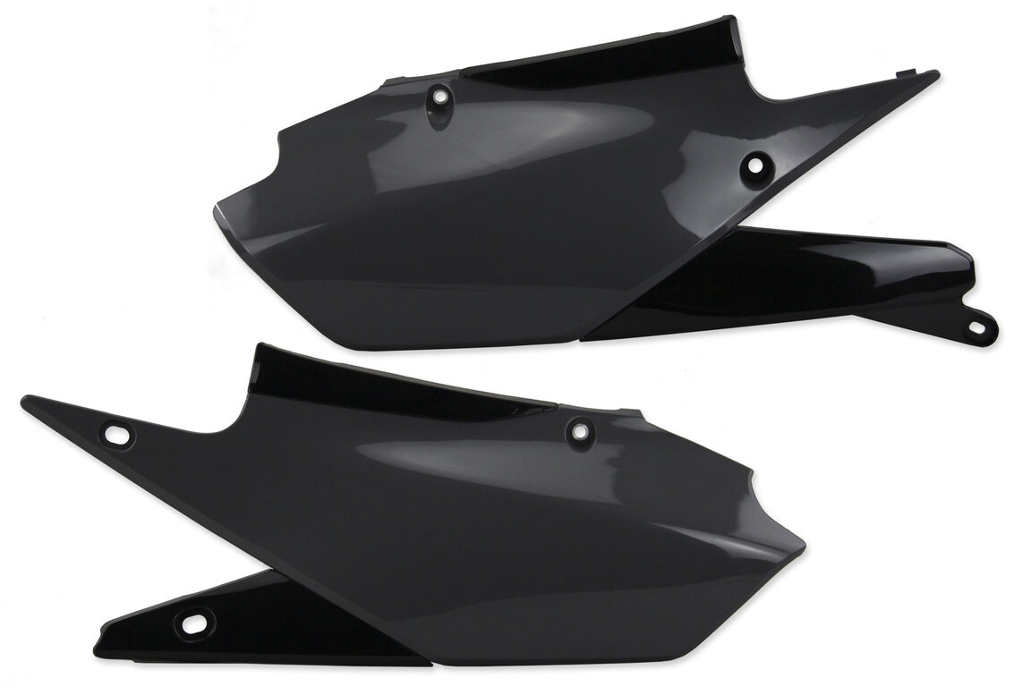 Polisport Nardo Grey Side Number Plates for Yamaha: WR250F (2020-2024), WR450F (2019-2023), YZ250F (2019-2023), YZ250FX (2020-2024), YZ450F (2018-2022), YZ450FX (2019-2023)