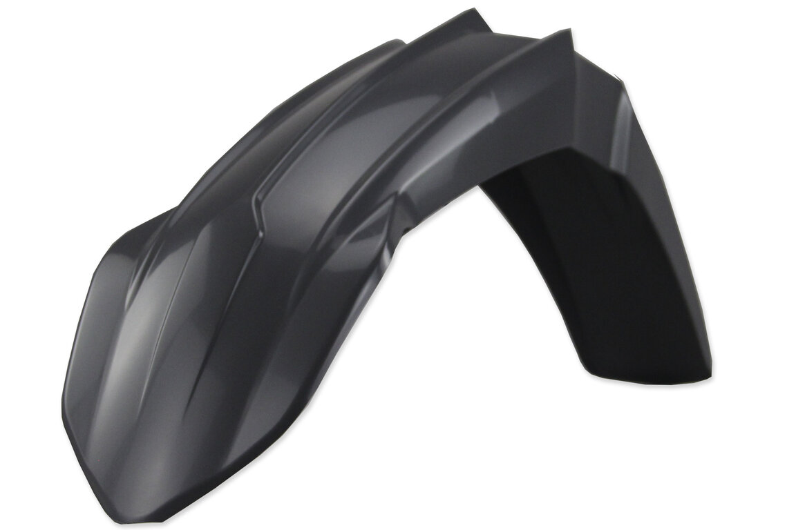 Polisport Nardo Grey Front Fender for Yamaha: WR250F (2020-2024), YZ125 (2002-2026), YZ125X (2020-2026), YZ250 (2002-2026), YZ250F (2019-2023), YZ250FX (2020-2024), YZ250X (2016-2026), YZ450F (2018-2022), YZ450FX (2019-2023)