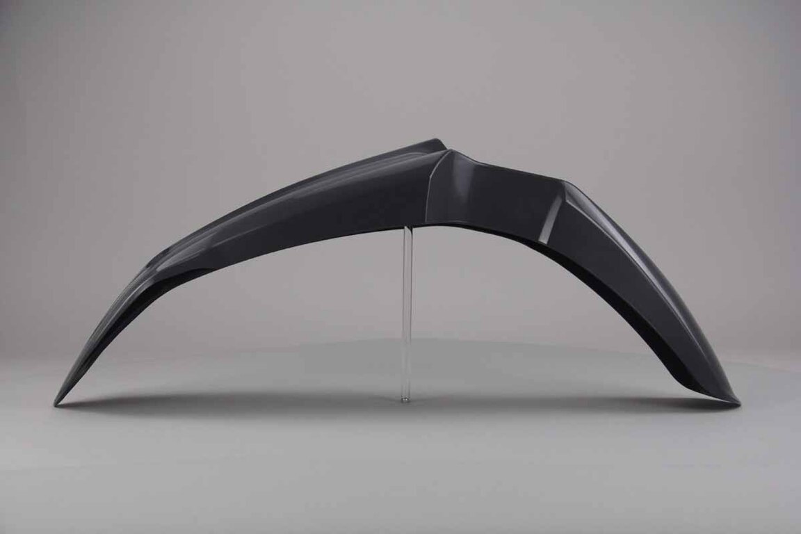 Polisport Nardo Grey Front Fender replacement plastics for 02-27 Yamaha WRF, YZ125, YZ250, YZ250F, YZ250FX, YZ450F, YZ450FX dirt bikes 360 view