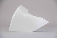 UFO White 20 Side Number Plates replacement plastics for 18-24 KTM SX85 dirt bikes 360 view