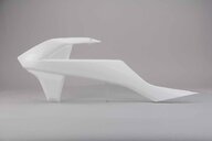 Left Side UFO White (19 white) Radiator Shroud Set replacement plastics for 18-24 KTM SX85 dirt bikes.