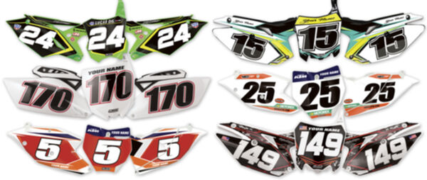 DeCal Works MX Graphics Dirt Bike Number Plate Decals