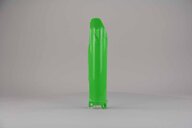 Left Side Polisport Green Lower Fork Guards replacement plastics for 09-26 Kawasaki KLX, KX250F, KX450F dirt bikes.
