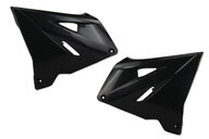Polisport Black Restyled Radiator Shroud Set for Suzuki: RM125 (2001-2008), RM250 (2001-2008)