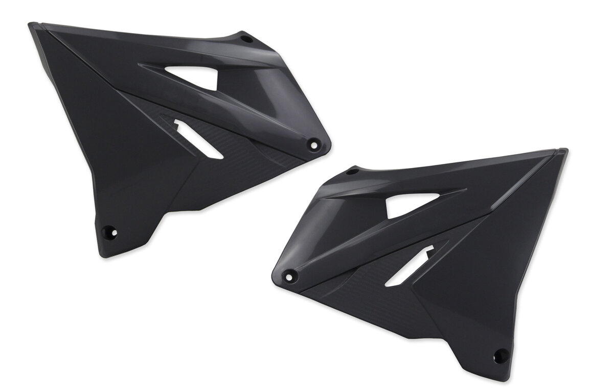 Polisport Nardo Grey Restyled Radiator Shroud Set for Suzuki: RM125 (2001-2008), RM250 (2001-2008)