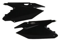 Polisport Black Restyled Side Number Plates for Suzuki: RM125 (2001-2008), RM250 (2001-2008)