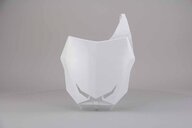 Polisport White Restyled Front Number Plate replacement plastics for 01-08 Suzuki RM125, RM250 dirt bikes 360 view