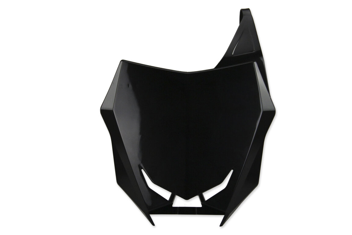 Polisport Black Restyled Front Number Plate for Suzuki: RM125 (2001-2008), RM250 (2001-2008)