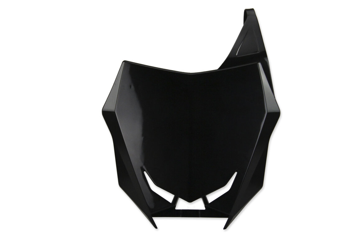 Polisport Black with bracket Restyled Front Number Plate for Suzuki: RM125 (2001-2008), RM250 (2001-2008)
