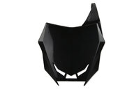 Polisport Black w/ bracket Restyled Front Number Plate for Suzuki: RM125 (2001-2008), RM250 (2001-2008)