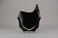 Polisport Black Restyled Front Number Plate replacement plastics for 01-08 Suzuki RM125, RM250 dirt bikes 360 view