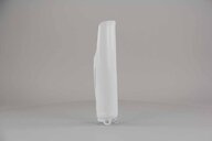 Right Side Polisport White Lower Fork Guards replacement plastics for 19-26 Honda CRF250, CRF450 dirt bikes.