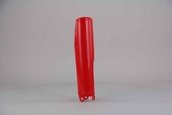 Right Side Polisport Red Lower Fork Guards replacement plastics for 19-26 Honda CRF250, CRF450 dirt bikes.