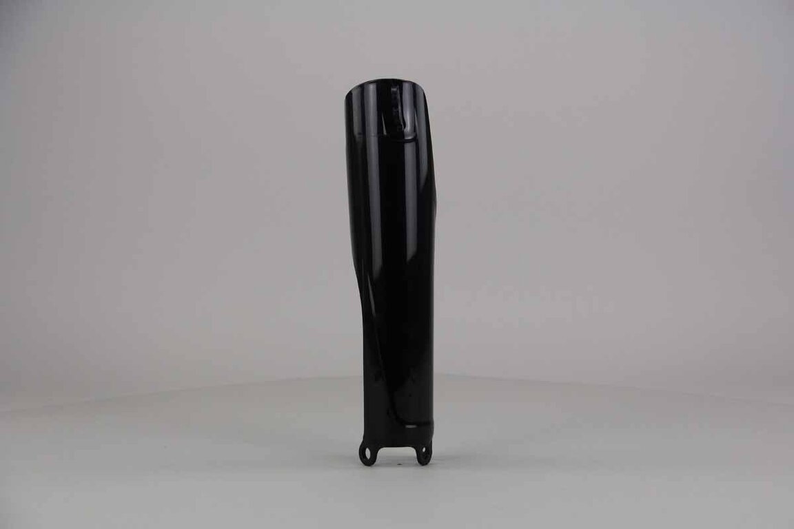 Left Side Polisport Black Lower Fork Guards replacement plastics for 19-26 Honda CRF250, CRF450 dirt bikes.