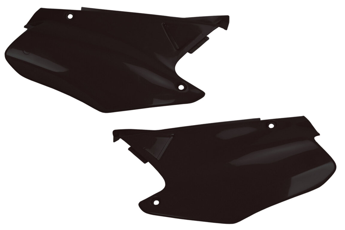 UFO Black Side Number Plates for Honda: CR125R (2000-2001), CR250R (2000-2001)