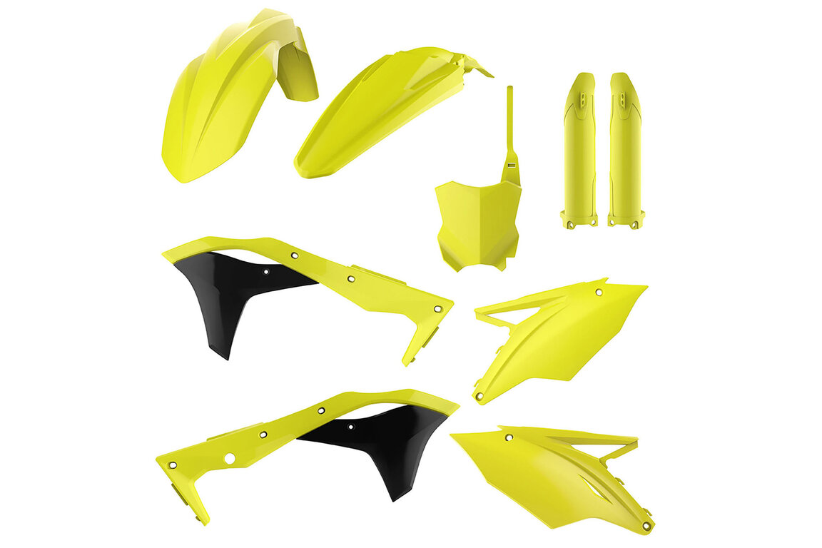 Polisport Flo Yellow Plastic Kit for Kawasaki: KX250F (2017-2020)