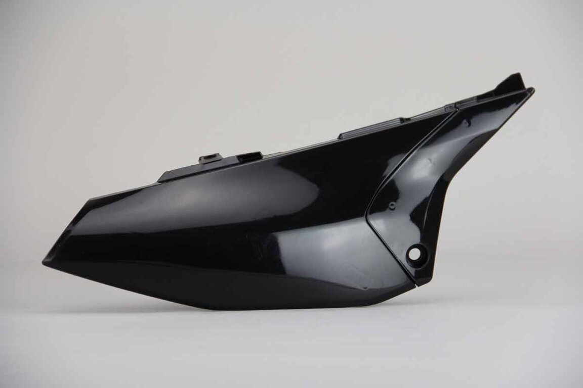 Right Side UFO Black Side Number Plates replacement plastics for 18-27 Yamaha YZ65 dirt bikes.