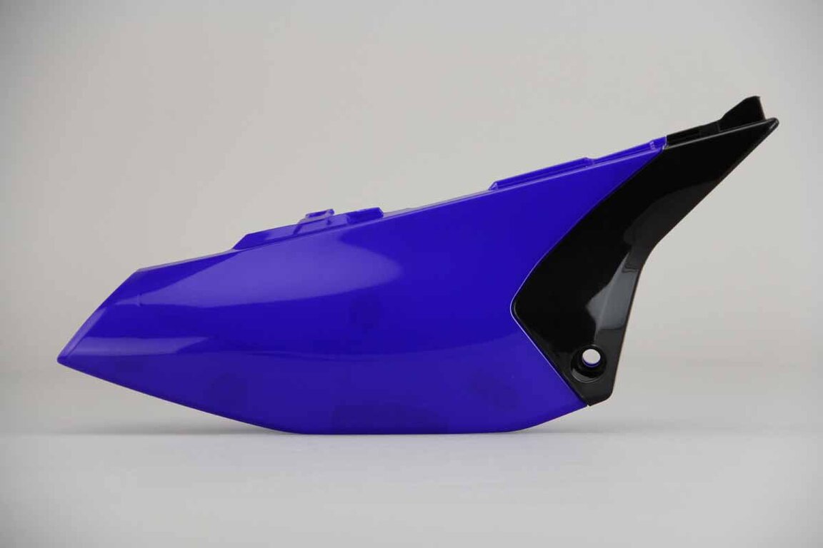 Right Side UFO Blue Side Number Plates replacement plastics for 18-27 Yamaha YZ65 dirt bikes.