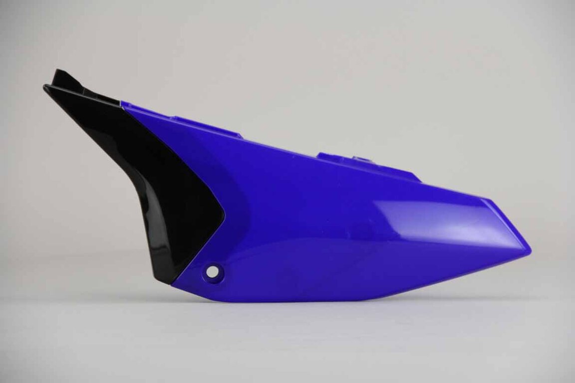 Left Side UFO Blue Side Number Plates replacement plastics for 18-27 Yamaha YZ65 dirt bikes.