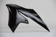 Left Side UFO Black Radiator Shroud Set replacement plastics for 18-26 Yamaha YZ65 dirt bikes.