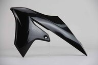 Left Side UFO Black Radiator Shroud Set replacement plastics for 18-27 Yamaha YZ65 dirt bikes.