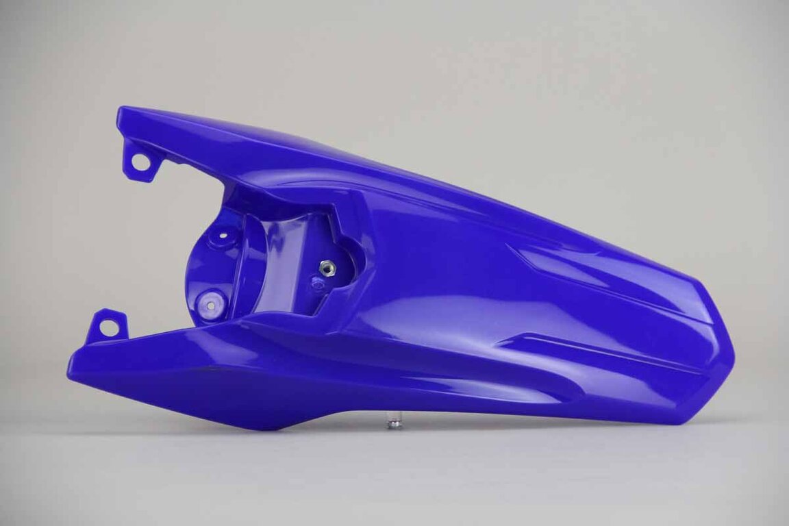 UFO Blue Rear Fender replacement plastics for 18-26 Yamaha YZ65 dirt bikes 360 view