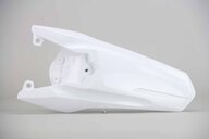 UFO White Rear Fender replacement plastics for 18-26 Yamaha YZ65 dirt bikes 360 view