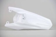 UFO White Rear Fender replacement plastics for 18-27 Yamaha YZ65 dirt bikes 360 view