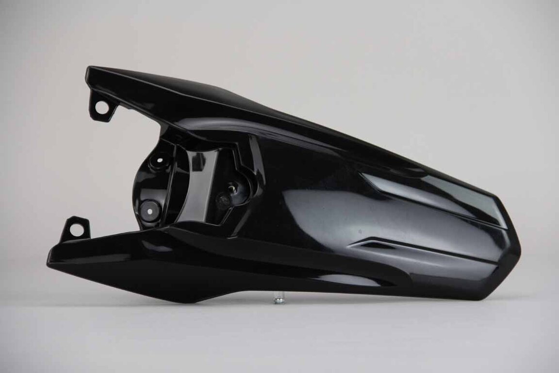 UFO Black Rear Fender replacement plastics for 18-27 Yamaha YZ65 dirt bikes 360 view