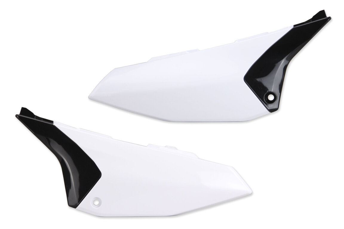 UFO White Side Number Plates for Yamaha: YZ65 (2018-2027)